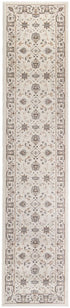 6' Ivory Floral Worn Faded Runner Rug