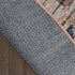 8' Red Geometric Power Loom Worn Faded Round Rug