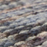 8' Red Geometric Power Loom Worn Faded Round Rug