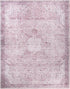 8' X 10' Pink Floral Distressed Area Rug