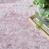 8' X 10' Pink Floral Distressed Area Rug