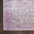 8' X 10' Pink Floral Distressed Area Rug