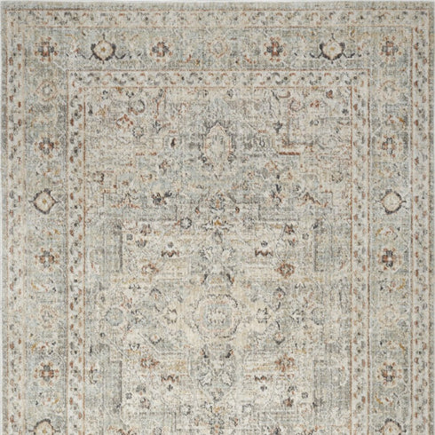 6' X 9' Gray Floral Distressed Area Rug