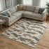6' X 9' Gray Floral Distressed Area Rug