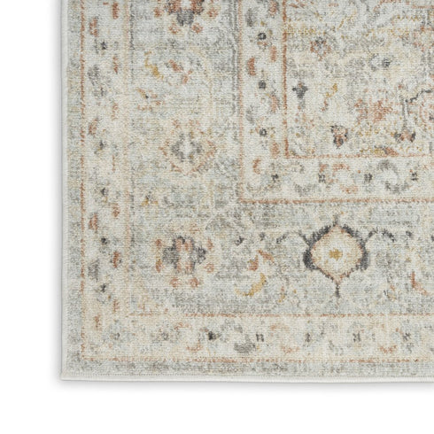6' X 9' Gray Floral Distressed Area Rug