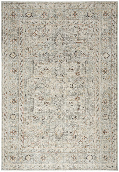 6' X 9' Gray Floral Distressed Area Rug