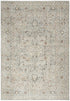 6' X 9' Gray Floral Distressed Area Rug
