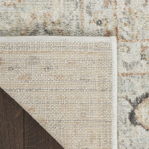 6' X 9' Gray Floral Distressed Area Rug