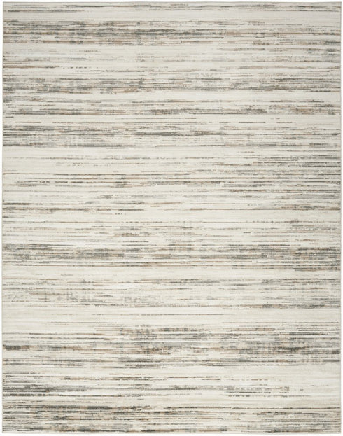 6' X 9' Ivory Abstract Distressed Area Rug