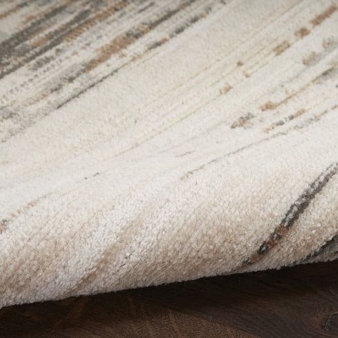 6' X 9' Ivory Abstract Distressed Area Rug