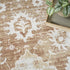 8' X 10' Brown Floral Distressed Area Rug
