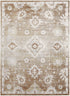 8' X 10' Brown Floral Distressed Area Rug