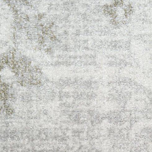 8' X 10' Ivory Floral Distressed Area Rug
