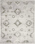 8' X 10' Ivory Floral Distressed Area Rug