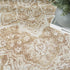 8' X 10' Brown Floral Distressed Area Rug
