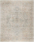 7' X 10' Gray Floral Distressed Area Rug