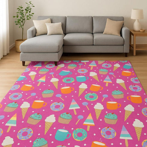 7' X 9' Pink Flatweave Area Rug