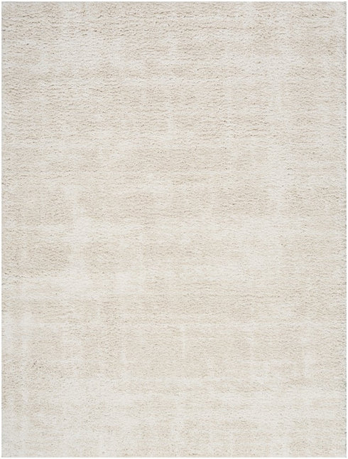 8' X 10' Beige And Ivory Abstract Shag Distressed Area Rug