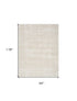8' X 10' Beige And Ivory Abstract Shag Distressed Area Rug