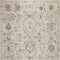9' X 12' Gray Floral Distressed Area Rug