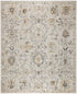 9' X 12' Gray Floral Distressed Area Rug