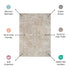 9' X 12' Brown Floral Distressed Area Rug