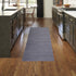 6' Blue Abstract Runner Rug