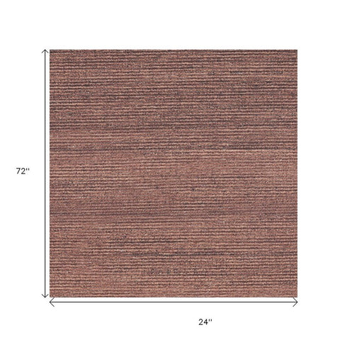 6' Brown Abstract Runner Rug