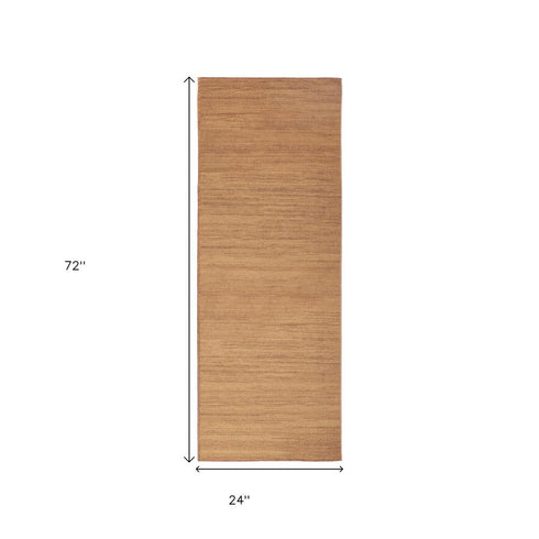 6' Orange Abstract Runner Rug