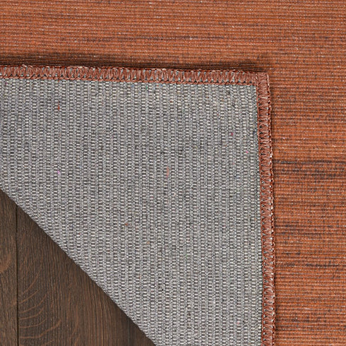 6' Red Abstract Runner Rug