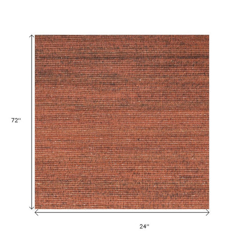 6' Red Abstract Runner Rug