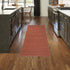 6' Red Abstract Runner Rug