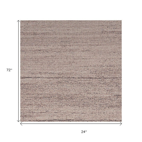 6' Tan Abstract Runner Rug