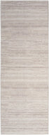 6' Ivory and Light Brown Abstract Washable Runner Rug
