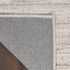 6' Ivory and Light Brown Abstract Washable Runner Rug