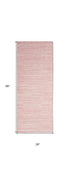 8' Pink Abstract Washable Runner Rug