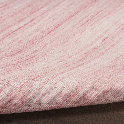 8' Pink Abstract Washable Runner Rug