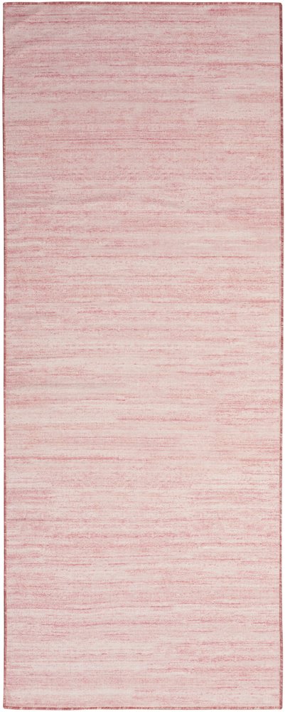 8' Pink Abstract Washable Runner Rug