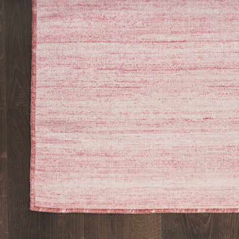 8' Pink Abstract Washable Runner Rug