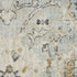 8' Black Mint Green And Ivory Floral Distressed Round Rug