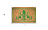 18" X 30" Brown and Green Coir Abstract Outdoor Door Mat