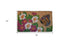 18" X 30" Brown and White Coir Floral Outdoor Door Mat