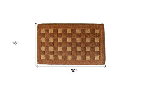 18" X 30" Brown Coir Outdoor Door Mat
