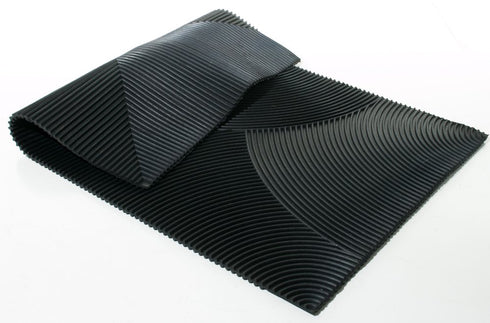 18" X 30" Black Rubber Outdoor Door Mat