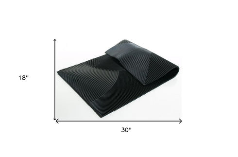 18" X 30" Black Rubber Outdoor Door Mat