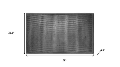36" X 59" Black Rubber Outdoor Door Mat