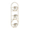 Gold And White Metal 10 Ounce Oval Wall Planter