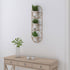 Gold And White Metal 10 Ounce Oval Wall Planter