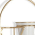 Gold And White Metal 10 Ounce Oval Wall Planter