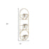 Gold And White Metal 10 Ounce Oval Wall Planter